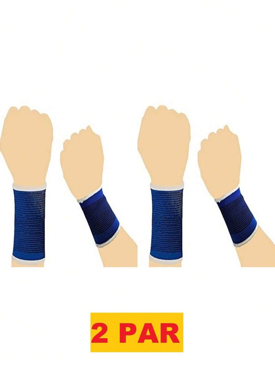 Munhequeira Protetor de Pulso Esportiva Para Academia Basquete Multiuso Universal - 2 PARES (4UNI) - Visão 1