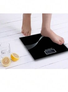 1只0.2-180kg電子厚化鋼化玻璃和lcd顯示器,個人浴室體重計,人體重量數字秤,體重機 - 黑色 - 查看 1