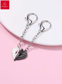 2 cái/bộ Hợp kim kẽm Màu bạc Đôi cánh Angel Móc chìa khóa Với Nam châm Chuỗi Đối với Của phụ nữ Sử dụng hàng ngày , Cái túi & Qủa tặng Phụ kiện - Nhiều màu - Xem 1