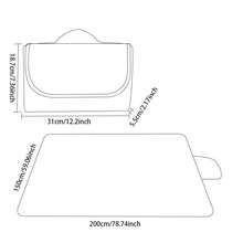 1pc Multicolor Pattern Picnic Mat, Cute & Simple Oxford Cloth Rectangle Waterproof & Moisture-Proof Suitable For Outdoor Picnic Blanket, Grass Mat, Tent, Camping Mat, Picnic Cloth - Lily Pattern Oxford Cloth - View 3