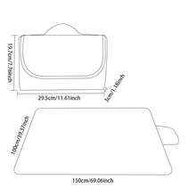 1pc Multicolor Pattern Picnic Mat, Cute & Simple Oxford Cloth Rectangle Waterproof & Moisture-Proof Suitable For Outdoor Picnic Blanket, Grass Mat, Tent, Camping Mat, Picnic Cloth - Lily Pattern Oxford Cloth - View 2