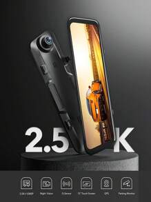 WOLFBOX 12" 4K Mirror Dash Cam Car Camera, 2160P Full HD Smart Rearview Mirror For Cars & Trucks, Front And Rear View Dual Cameras, Night Vision, Parking Assistance, Free 32GB Card & GPS - G840H - View 2