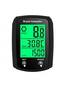 1入組自行車發光計碼儀有線英文版背光里程表,路徑和山地自行車觸控屏幕速度計 - 查看 9