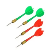 Juego De Tiro Al Blanco 29 Cm 4 Dardos De Metal 2 Caras En 1 - Negro - Ver 2