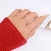 1入流行方形和圓形立方氧化鋯彩虹寶石戒指,s925純銀極簡/優雅珠寶,適合婚禮、派對、日常佩戴,最佳送給母親、學生、女友、情人節禮物 - 七彩鑽戒指 - 查看 7