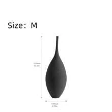 1pc, Creative Ceramic Black Vase For Home Decor, Handmade Textured Ceramic Vase, Modern Black Vase, Minimalism Style Decoration Vase For Bookshelf, Wedding, Gifts, Living Room Bedroom Decoration Ornaments Flower Vase Glass Vase - Black - View 5