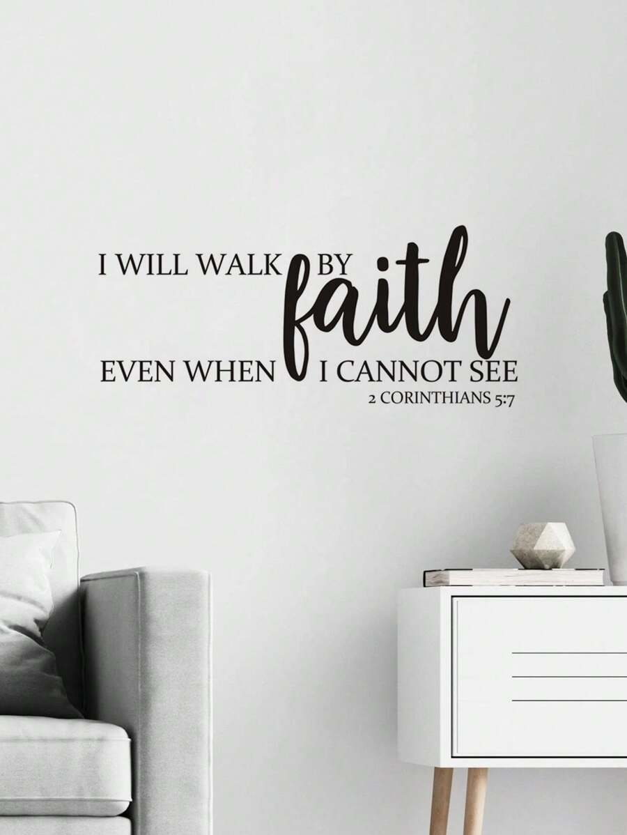 Bible Verse Wall Stickers Inspirational Quote Decals Peel And Stick Motivational Wall Decal For