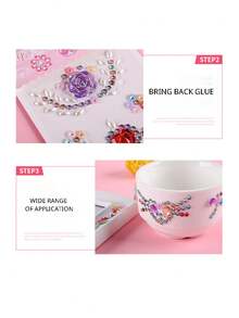 1 件女孩水鑽防風帽、保溫杯貼、手機殼 Diy 壓克力寶石貼 - 杏色 - 查看 5