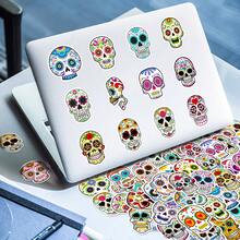 50入組/套彩繪骷髏風格防水diy創意塗鴉貼紙,適用於筆記本電腦手機盒吉他滑板車水瓶桿安全帽滑雪板行李箱冰箱門窗家居塗鴉裝飾貼紙 - 彩色 - 查看 6