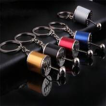 1pc Car Modification Pendant, Six-Speed Shift Keychain, Car Pendant Shift Metal Keychain Decoration - Multicolor - View 1