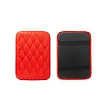 1pc PU Leather Car Armrest Pad Soft Car Armrest Cushion Universal Center Console Anti Scratch Mat Protection Non Slip Hand Supports - Red - View 6