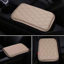 1pc PU Leather Car Armrest Pad Soft Car Armrest Cushion Universal Center Console Anti Scratch Mat Protection Non Slip Hand Supports - Red - View 4