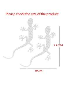 2入組立體反光壁虎形狀汽車貼紙,創意汽車外觀刮傷蓋貼紙,多種顏色/1入組有趣個性化刮傷蓋車貼,狗狗圖案,適用於側窗、後窗或車身 - 白色 - 查看 11