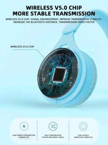 马卡龙可折叠耳机，支持多种连接方式，电池续航时间：5 小时/60 小时 - 粉色 - 粉色 - 查看 8