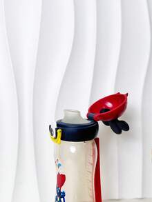 1個330ml兒童可重複使用的直飲蓋水瓶,便攜運動飲料瓶,適用於學校和戶外活動 - 紅色 - 查看 2