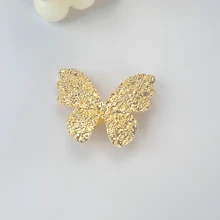 歐美極簡風金屬蝴蝶星星髮夾,凹凸設計,中號髮夾,多功能,獨特髮飾 - 彩色 - 查看 5