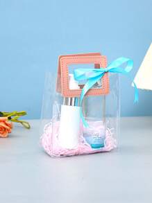 1 Miếng Ngày lễ tình nhân Màu hồng Trong suốt Túi quà tặng Với Xử lý , Hoa Túi quà tặng , PVC Túi Quà tặng Có tay cầm , Rượu sâm banh Trắng Hình vuông Túi xách tay , Có thể tái sử dụng Nhựa Bao bì quà tặng Cái túi , Quà tặng phù dâu Cái túi , Hình trái tim Kẹo Hộp Quà , Thủ công Trang trí Hộp Quà , Inch - Nhiều màu - Xem 3
