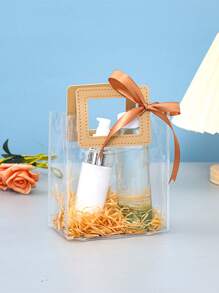 1 Miếng Ngày lễ tình nhân Màu hồng Trong suốt Túi quà tặng Với Xử lý , Hoa Túi quà tặng , PVC Túi Quà tặng Có tay cầm , Rượu sâm banh Trắng Hình vuông Túi xách tay , Có thể tái sử dụng Nhựa Bao bì quà tặng Cái túi , Quà tặng phù dâu Cái túi , Hình trái tim Kẹo Hộp Quà , Thủ công Trang trí Hộp Quà , Inch - Nhiều màu - Xem 2