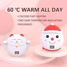 新到貨招財貓暖手寶和帶溫度控制功能的行動電源,可愛的卡通雪人造型 - 白色招財貓 - 查看 9