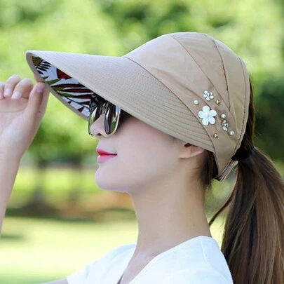 2025 New Fashion Women Outdoor Cap, Casual Foldable Sun Protection Hat, Versatile For Cycling, Travel