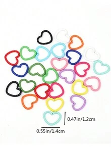 About 50pcs Girls Heart And Star Cartoon Hair Beads Hair DIY Accessories - Multicolor - View 4