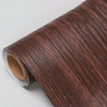 1捲胡桃木紋防水壁紙,適用於房間、客廳、廚房、浴室、走廊裝修貼紙,家具裝飾 - 彩色 - 查看 1