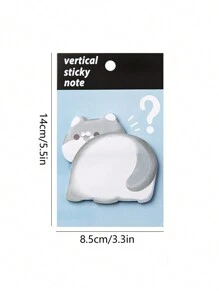 1pack Rabbit Shaped Sticky Notes - Multicolor - View 5