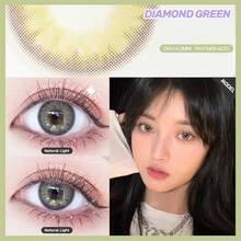 Morningcon Diamond Green Colored Contact Lenses For Eyes Natural Contact Lens Big Beauty Pupil Degrees Prescription Myopia - Green - View 6