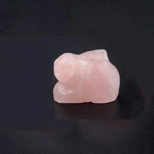 1pc Rabbit Statue Natural Stone Crystal Hand Carved Quartz Animal Figurine Crafts Home Decoration Gift - Rabbit - View 17