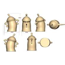 Plastic Creative Forked Waist Jars With Lids European Style Retro Spotted Cup Canister With Attitude Food Cans Kitchen Storage Jars, Sealing Lid - Purple - View 3