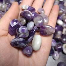 100克天然拋光紫晶石,適用於水族箱/花園/家居裝飾,治療水晶散石 - 100g - 查看 2