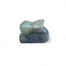 1pc Rabbit Statue Natural Stone Crystal Hand Carved Quartz Animal Figurine Crafts Home Decoration Gift - Rabbit - View 9