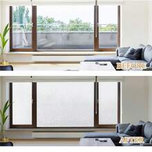 1卷純霧面隱私窗戶膜,控制熱量和減少閃爍多用途窗貼紙,靜電吸附防uv防偷窺和平面電視辦公室浴室遮光可重複使用的玻璃貼紙,可根據需要裁剪 - 白色 - 查看 7