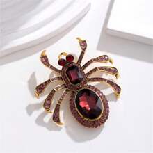 1個女性豪華鑽石蜘蛛胸針,設計精美,適合日常配戴 - 彩色 - 查看 3