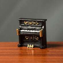 1pc Vintage Polyresin Miniature Decor, For Photography Props, Desk Decoration, Room Ornament, Tabletop Display - Black - View 5