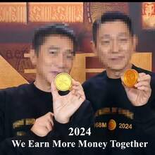 1入組金色2024最新車輛裝飾,有趣的汽車裝飾,可愛的裝飾,360度旋轉,一面意味著錢,另一面意味著更多的錢,旋轉起來真是有錢！更多的錢！祝你在2024年賺更多的錢！更富有！更健康！是送給朋友家人的好禮物 - 金色 - 查看 6