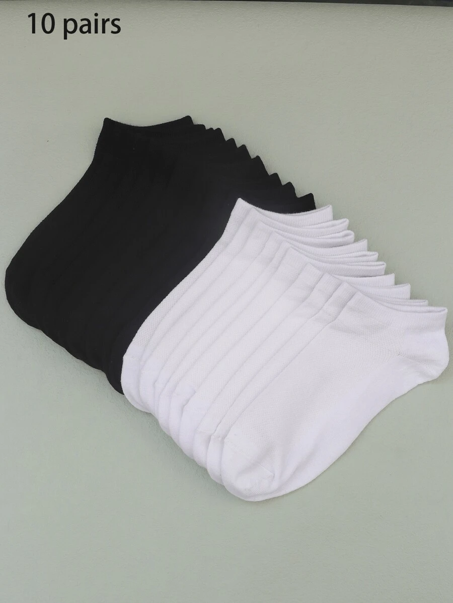 10 双女士短袜，多色，薄款，休闲，时尚，浅口，夏季，短筒袜，乐福袜