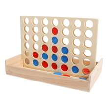 1PC Giant Outdoor Games --4 In A Row. Four In A Row Wooden Game, Line Up 4, Classic Family Toy, Board Game For Family Fun. - Yellow - View 1