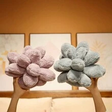1個新的可愛多肉植物造型毛絨玩具/枕頭,可選擇25cm/9.8in和45cm/17.7in,綠色/灰色/紫色,非常適合用作萬聖節、感恩節、耶誕節、新年、情人節、復活節等禮物,並可用於室內房間、臥室、戶外或院內的家居裝飾 - 紫色 - 查看 8