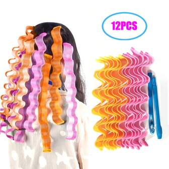 12 piezas, Juego de rizado de agua de 30 cm, rizado de tubo de malla tejida, rizado de ondas, herramientas de regalo accesorios