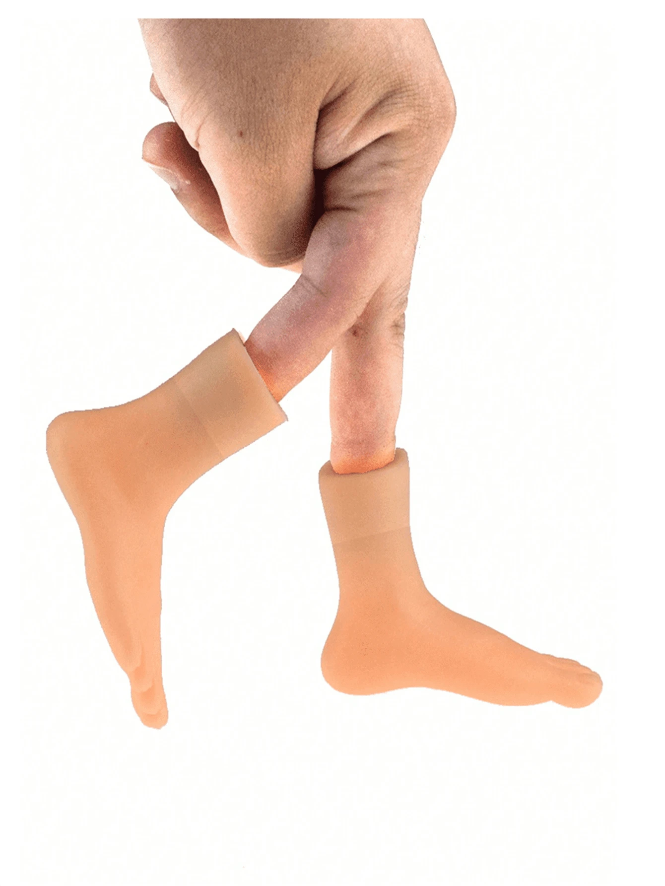 1set Left & Right Foot Party Prank Finger Puppet Set For Holidays And ...