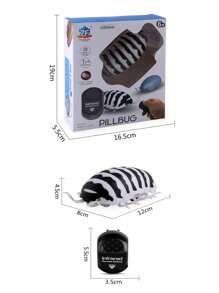 Realista Control Remoto Escarabajo Bola Pillbug Realista Juguete Bromista De Insecto De Gusano Electrónico Animal Para Regalos De Cumpleaños Infantiles (plata) - Blanco - Ver 2