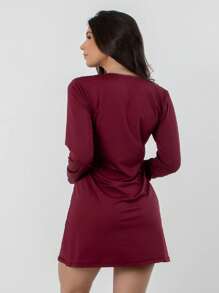 Women Nightgowns & Sleepshirts - Màu Đỏ Sâu - Xem 3