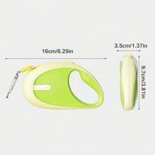 可伸縮狗繩9.84英尺,輕量繩,180°無纏結設計,帶有一鍵快速鎖止煞車系統和防滑手柄,適用於小型到中型犬/貓 - 綠色 - 查看 2