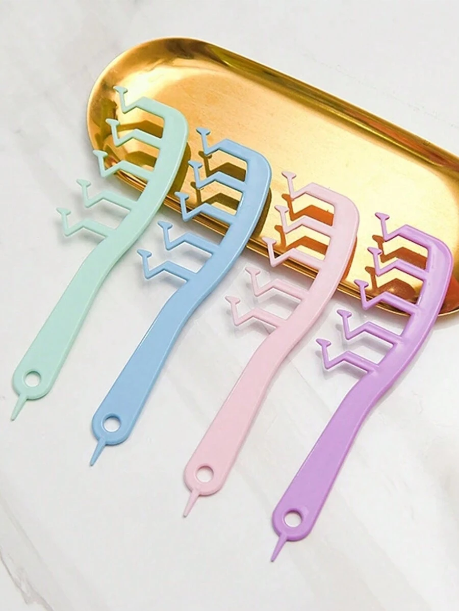 Màu sắc tùy ý 1 cái Hình chữ Z Lược Tóc lông tơ Lược Bàn chải tóc Tức thì Tóc Lược tạo kiểu Cô gái Qủa tặng - Nhiều màu - Xem 1