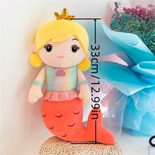 Đỏ  Mỹ nhân ngư Đồ chơi Plush Gối Búp bê Thực tế Mô phỏng Đồ chơi nhồi bông - Đỏ - Xem 2