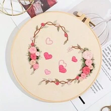 Kit De Materiales De Bordado A Mano Diy, Patrón De Forma De Corazón, Disponibles En Muchos Colores - Multicolor - Ver 2