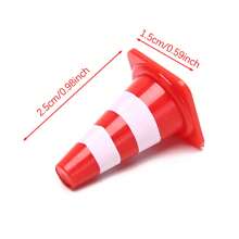 10pcs Traffic Barrier Signs Toy Set, Simulation Prop For Road & Parking Lot, Teaching Tool