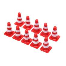 10pcs Traffic Barrier Signs Toy Set, Simulation Prop For Road & Parking Lot, Teaching Tool