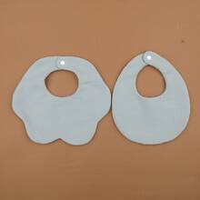 2入組嬰兒用肋紋口水肩